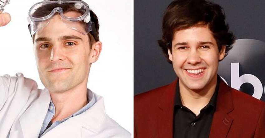 
    Los famosos youtube Nick Uhas y David Dobrik. Foto: Daily Mail.
   