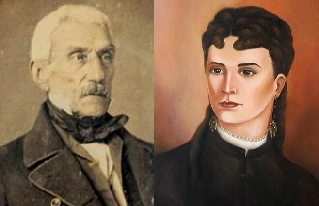 San Martín y su hija Merceditas