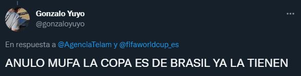 Fans argentinos tildaron de mufa a una cuenta de la FIFA