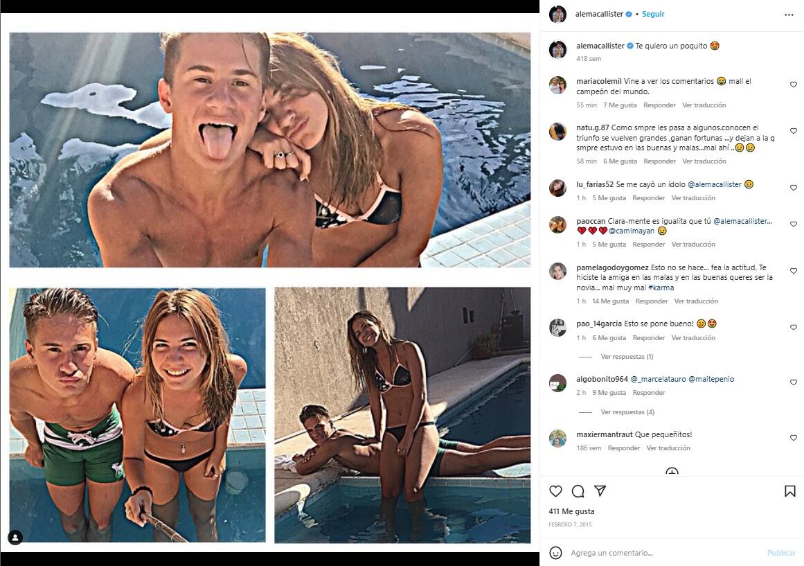 Alexis Mac Allister dejó a su novia por su mejor amiga.