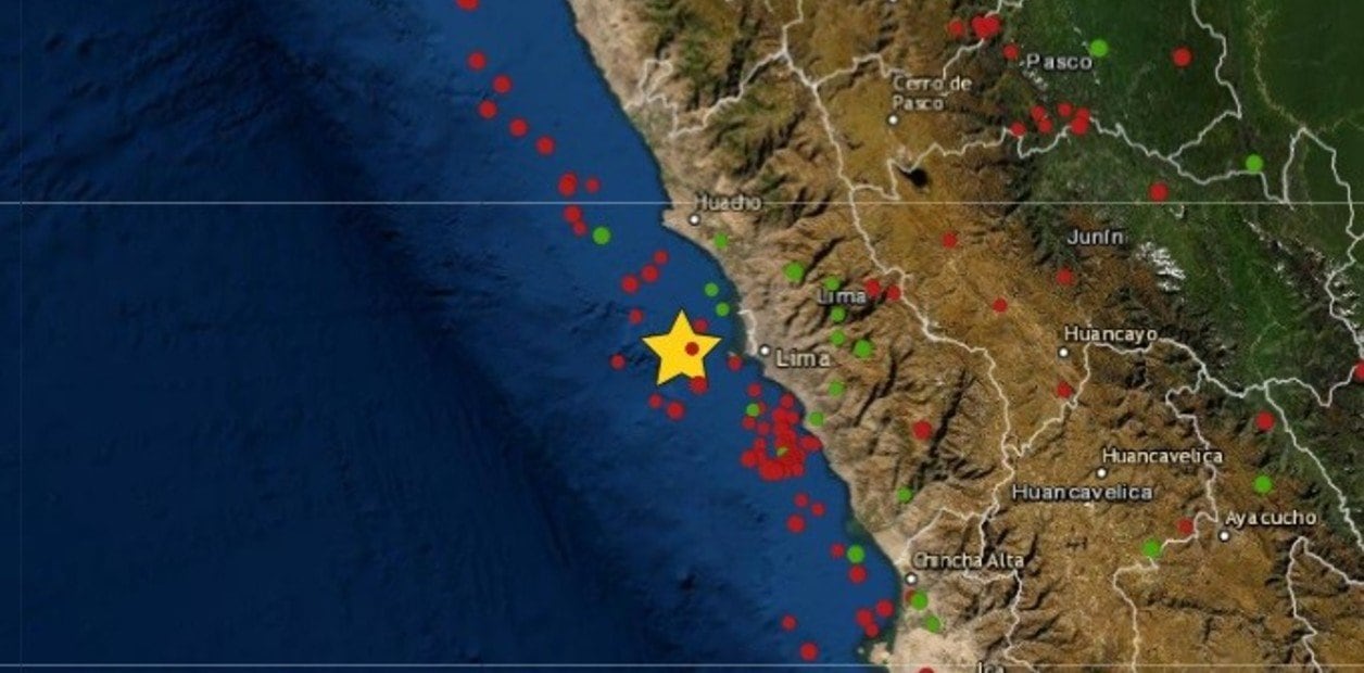 El epicentro se localizó a 42 kilómetros al noroeste de la ciudad costera de Barranca, está ubicado en el departamento de Lima.