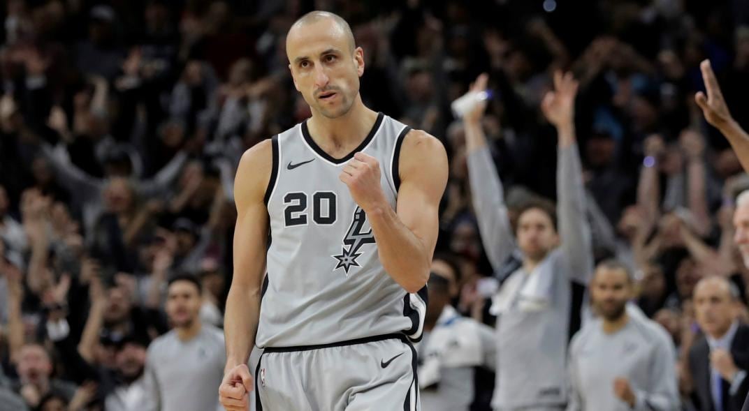 El mejor. Manu Ginóbili jugó mucho y fue cuatro veces campeón de la NBA con los Spurs. (AP)