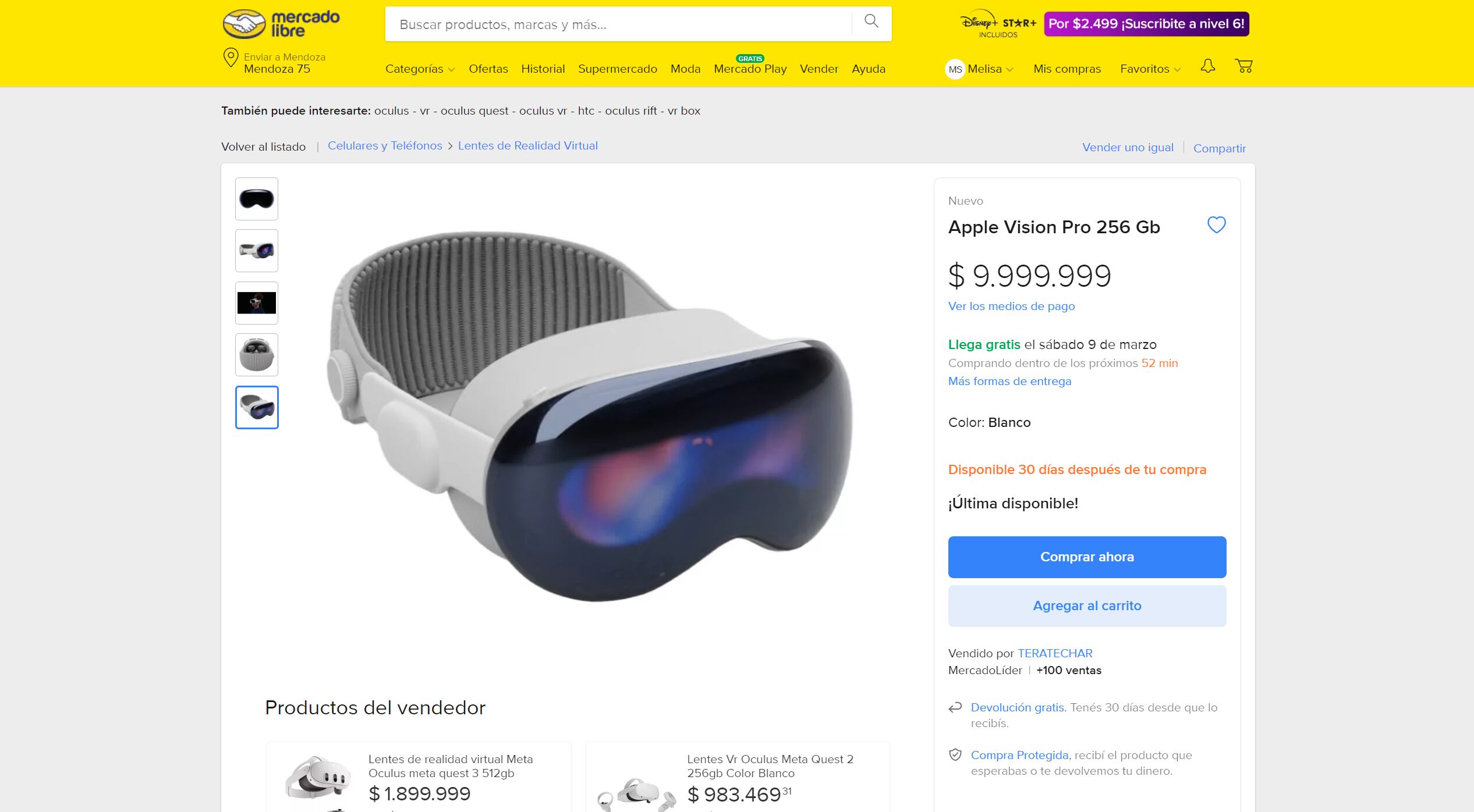 Precio Apple Vision Pro en Argentina.