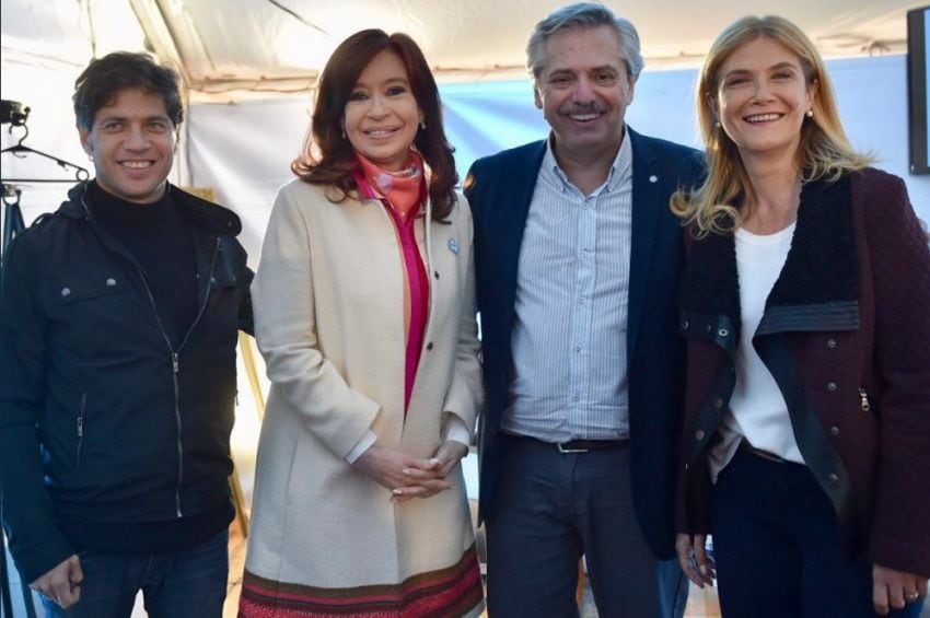 
    Axel Kicillof, Cristina Fernández, Alberto Fernández y Verónica Magario.
   