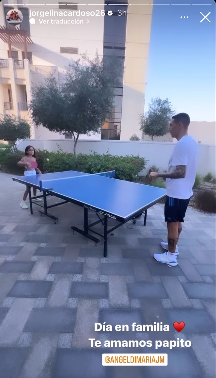 Los jugadores de la Selección Argentina compartieron con sus familias en la previa de la final del Mundial de Qatar.