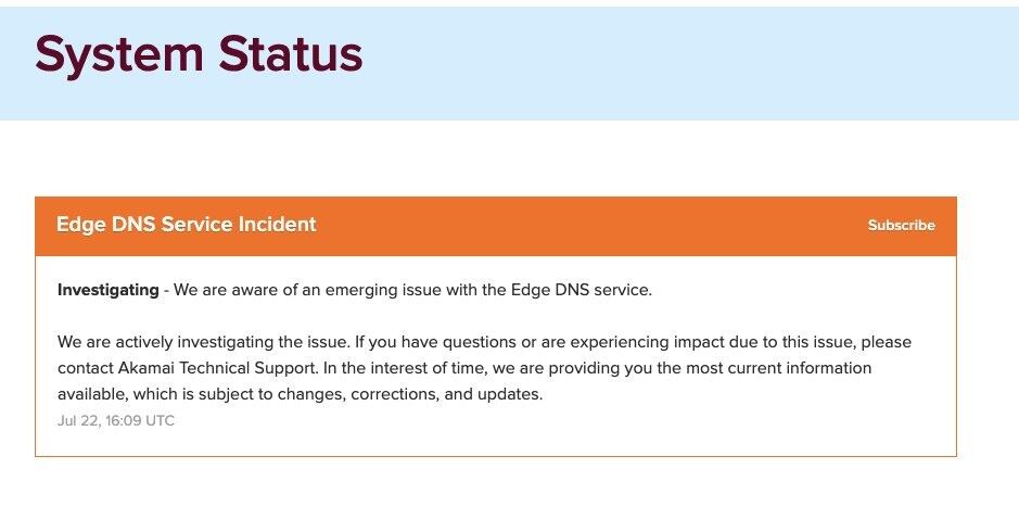 El error en Akamai que produjo caídas en varios sitios web del mundo - 