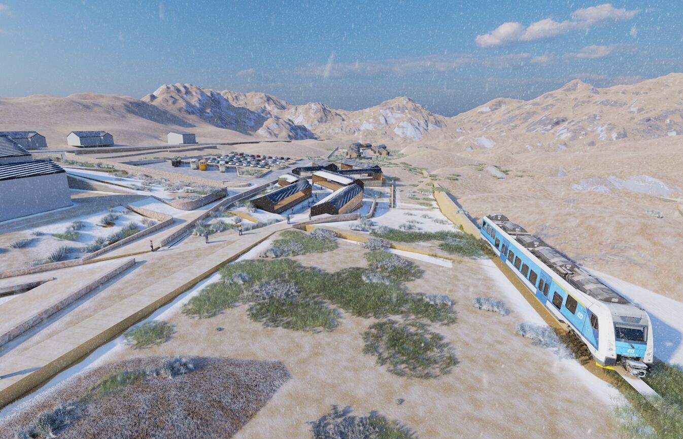 Caminos nuevos, construcción de casas y hasta un tren turístico: el plan para recuperar Puente del Inca. Foto: Gobierno de Mendoza.