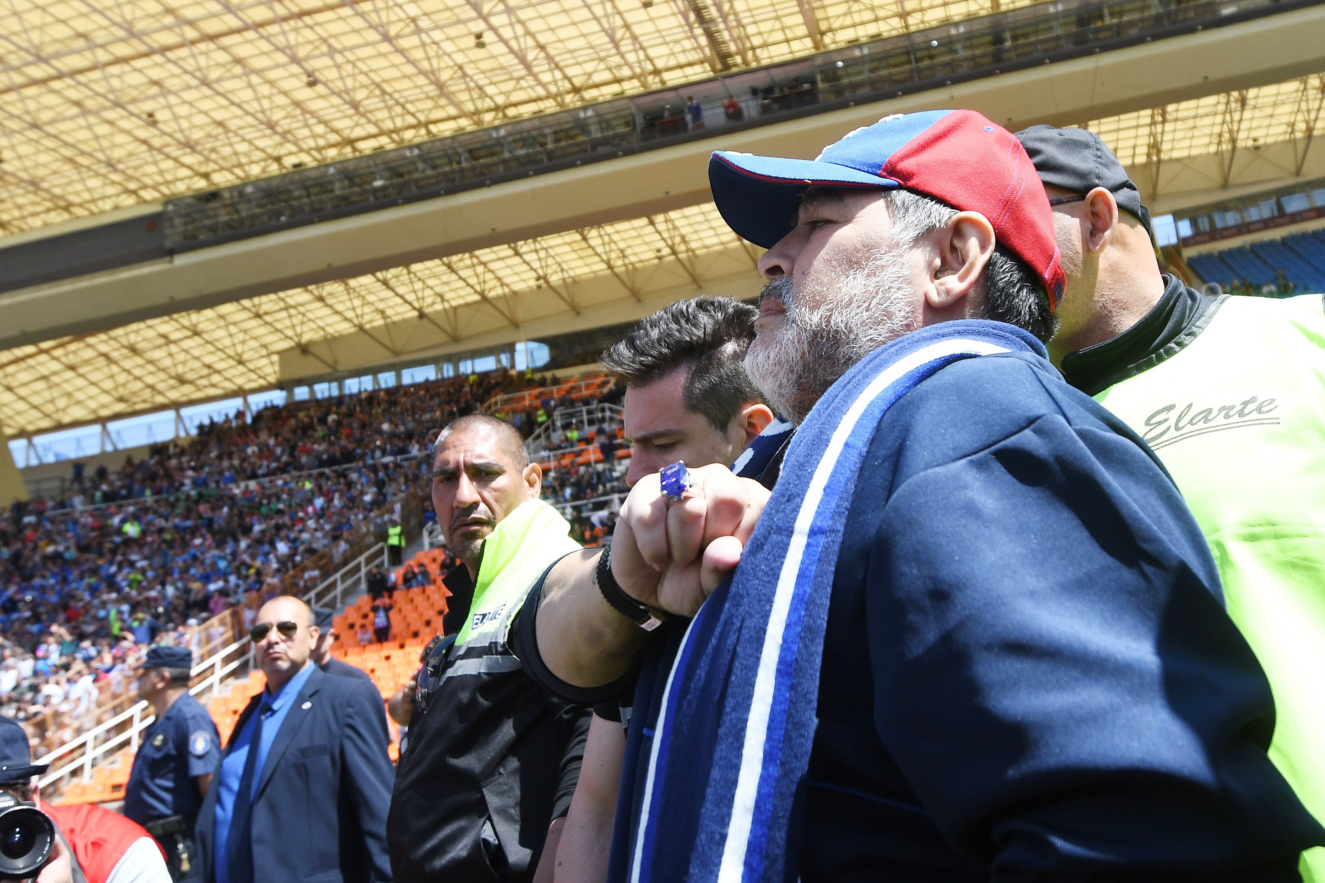 La última visita de Maradona a Mendoza. / Foto: Marcelo Rolland