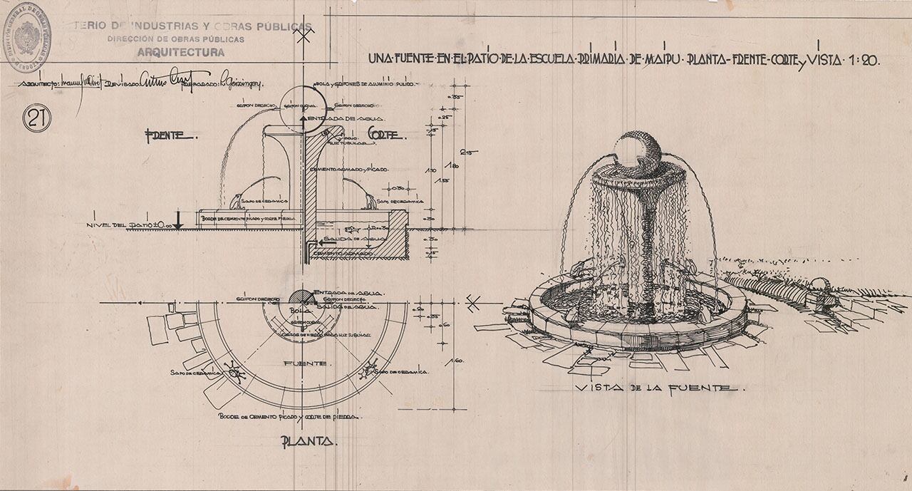 Joyas arquitectónicas, escuela Escuela Industrial Maipú, hoy Emilio Civit.