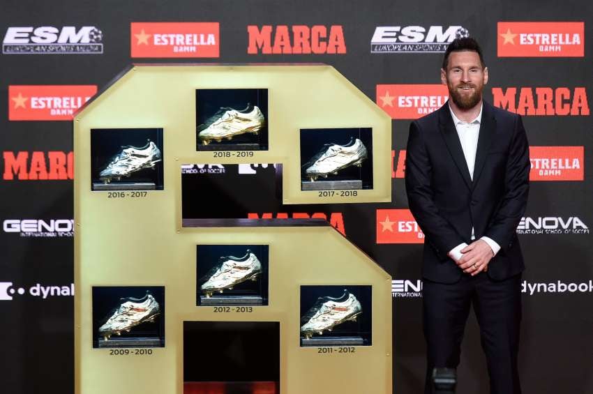 
Botas de oro. Messi logró este galardón en seis temporadas. | AFP
   