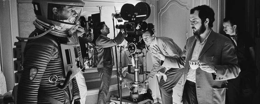 
Stanley Kubrick rodando "2001: odisea en el espacio".
