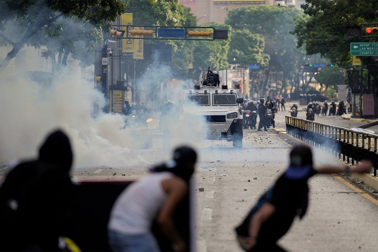 Represión en las calles de Venezuela contra opositores a Maduro (Gentileza)