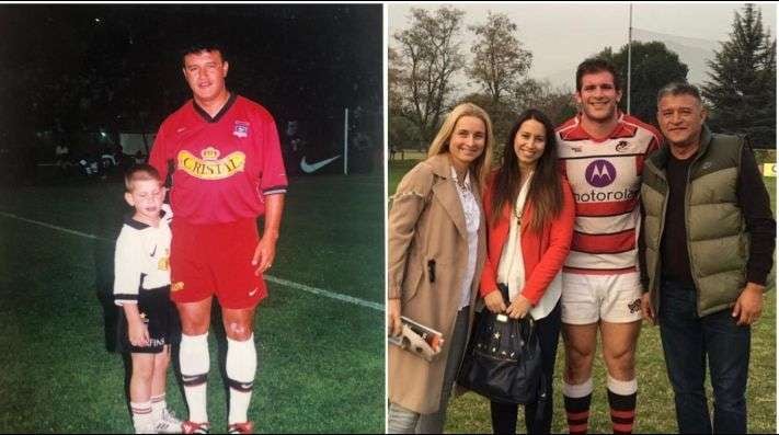 
    Su hijo Filippo dejó el fútbol y actualmente juega al rugby Old Reds de la máxima categoría de Chile. / Gentileza.
   