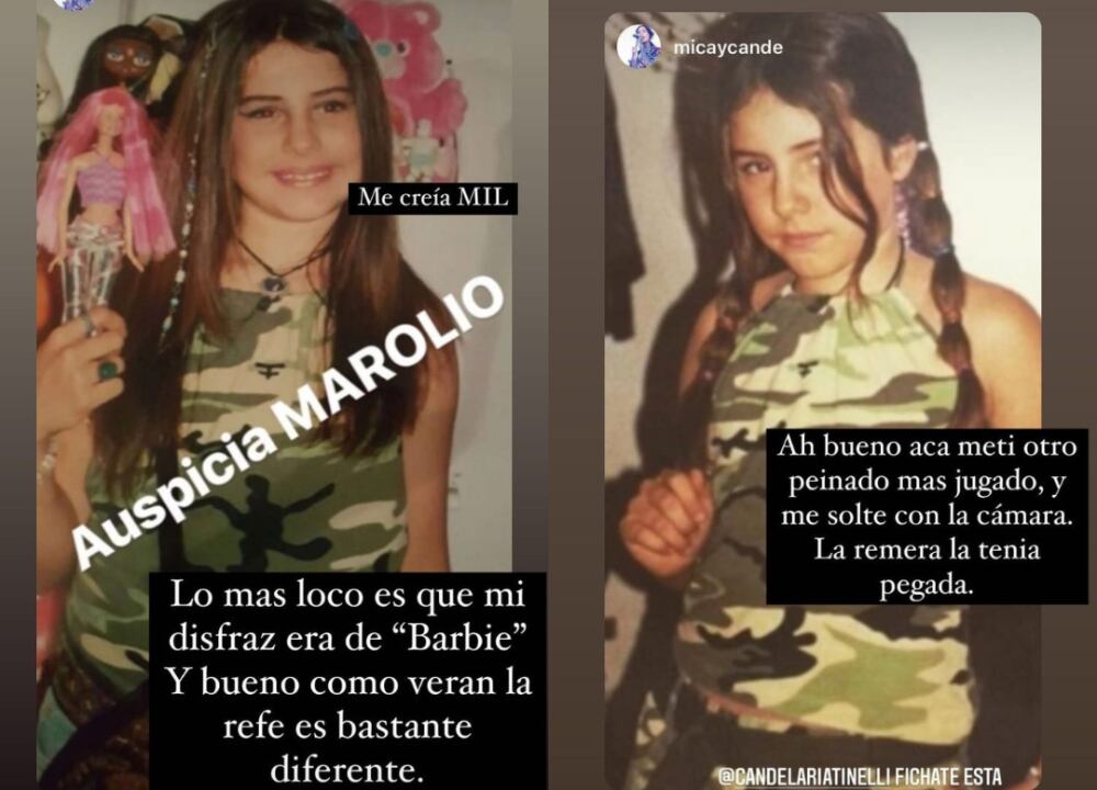 La hija de Marcelo Tinelli y Soledad Aquino quiso imitar el look de una de sus muñecas.