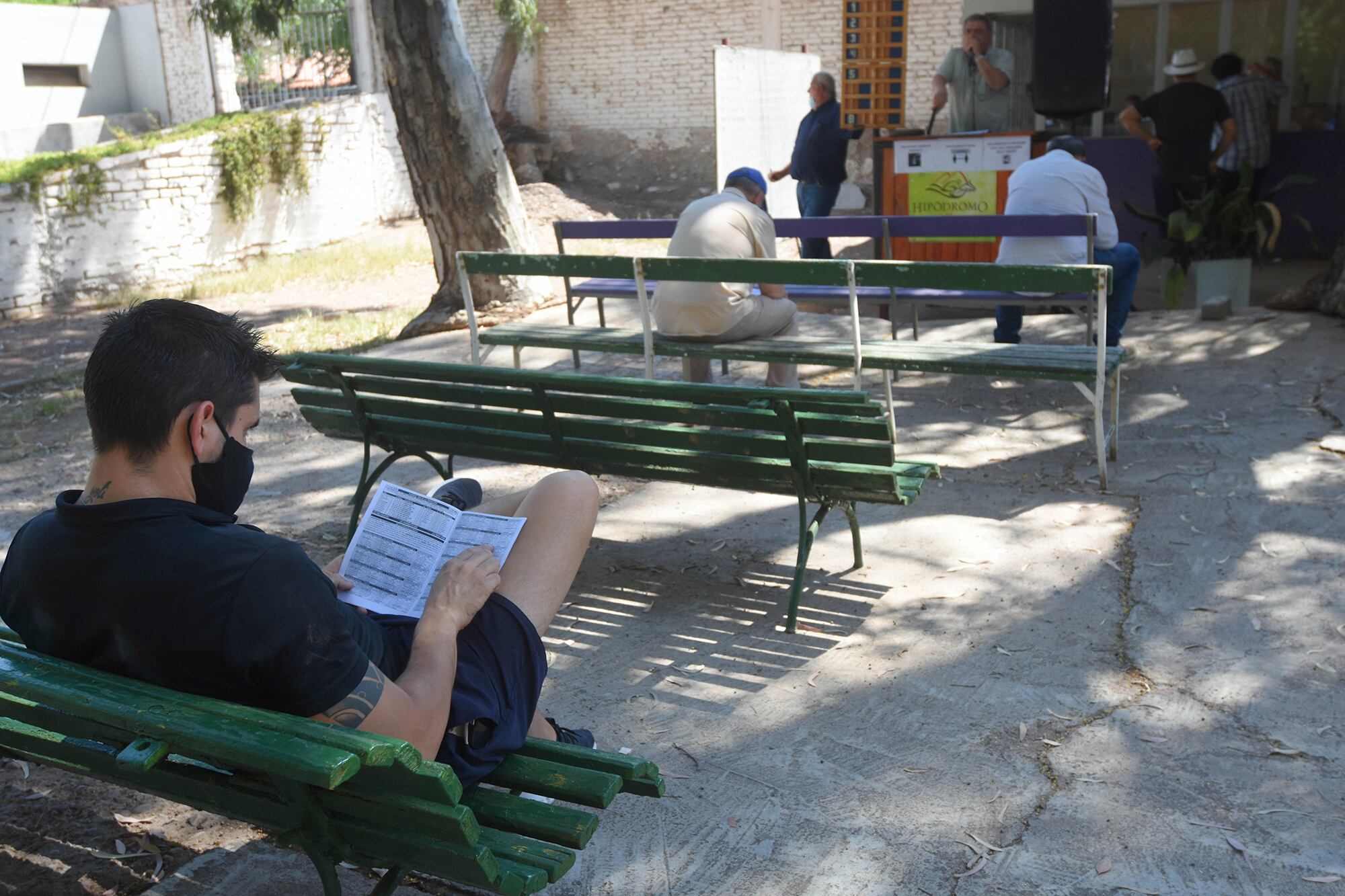 Atentos al programa de carreras los pocos afortunados que presenciaron la vuelta del turf después de 8 meses de inactividad.