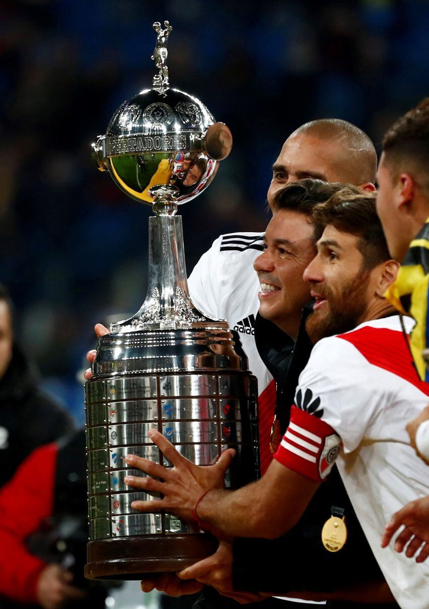 
Maidana, Gallardo y Ponzio, los símbolos de River Campeón. | Agencias
   