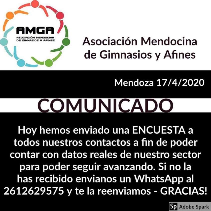 
    Uno de los comunicados que la dirigencia de la AMGA envió para agrupar a los gimnasios en la Asociación.
   