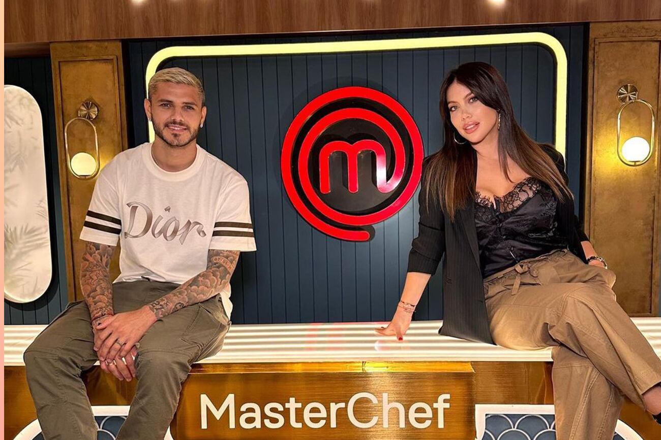 Wanda Nara y Mauro Icardi en MasterChef. (Foto: Instagram @wandanara)