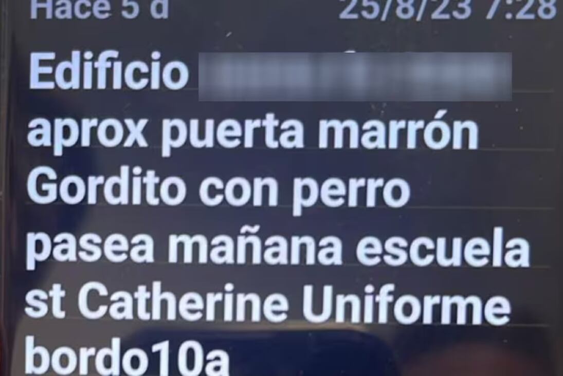 Las anotaciones del pedófilo. Foto: La Nación