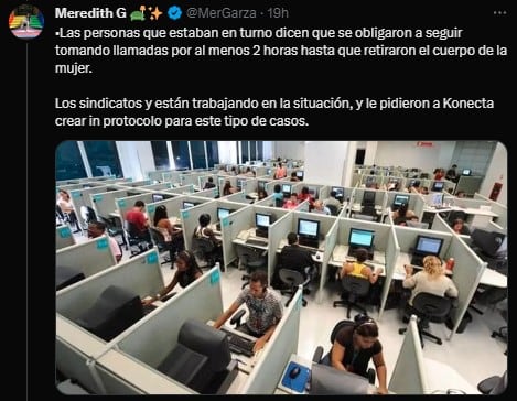 Un hilo de Twitter publicó lo sucedido. Foto: Twitter / @MerGarza.