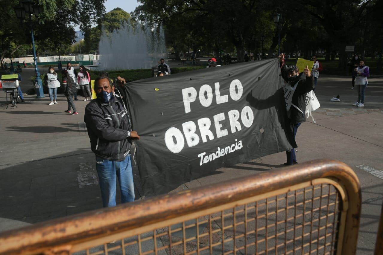 Protesta del Polo Obrero en inmediaciones de la Legislatura