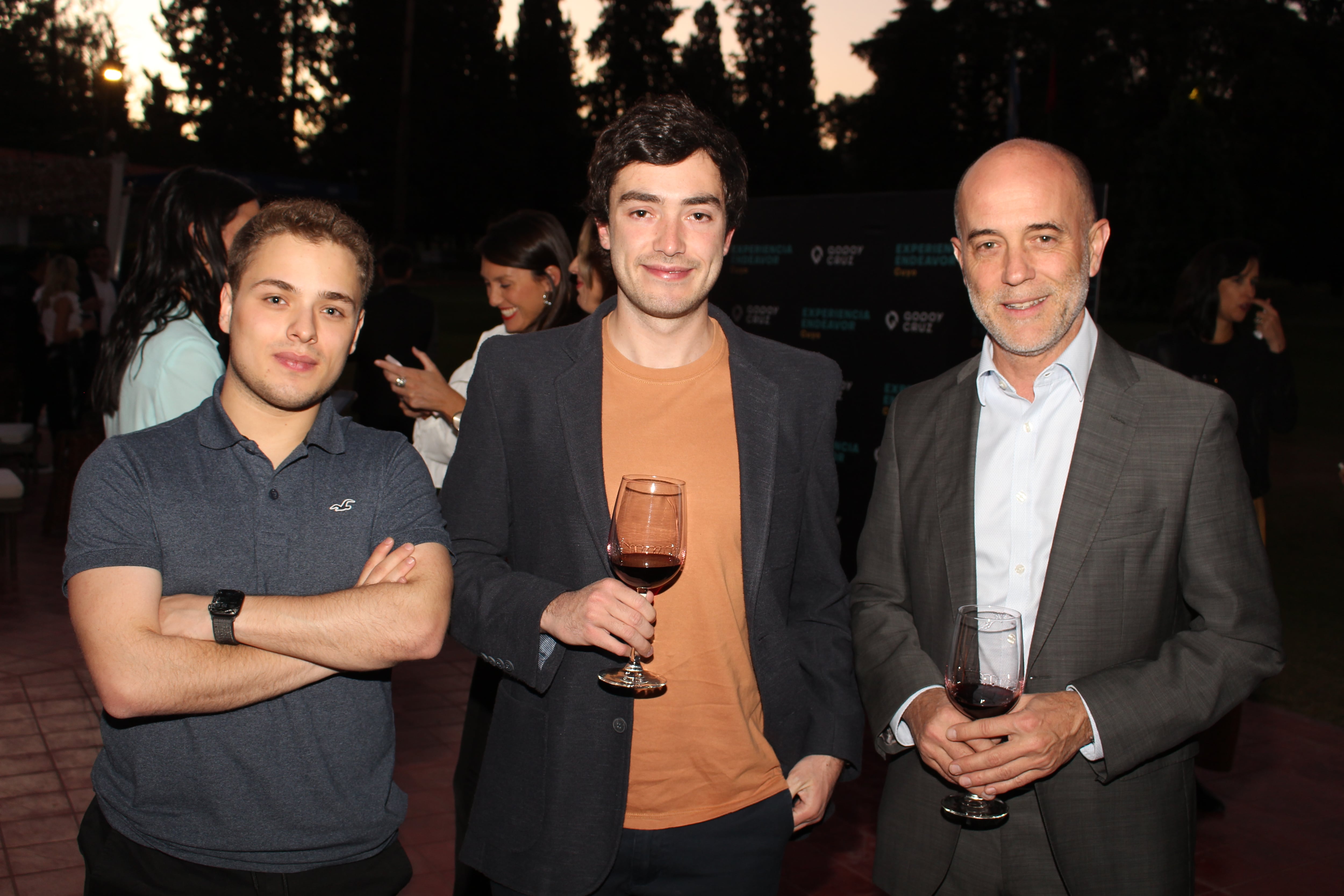 Franco Trenti, Marcos Bruno y Fernando Pérez Hualde