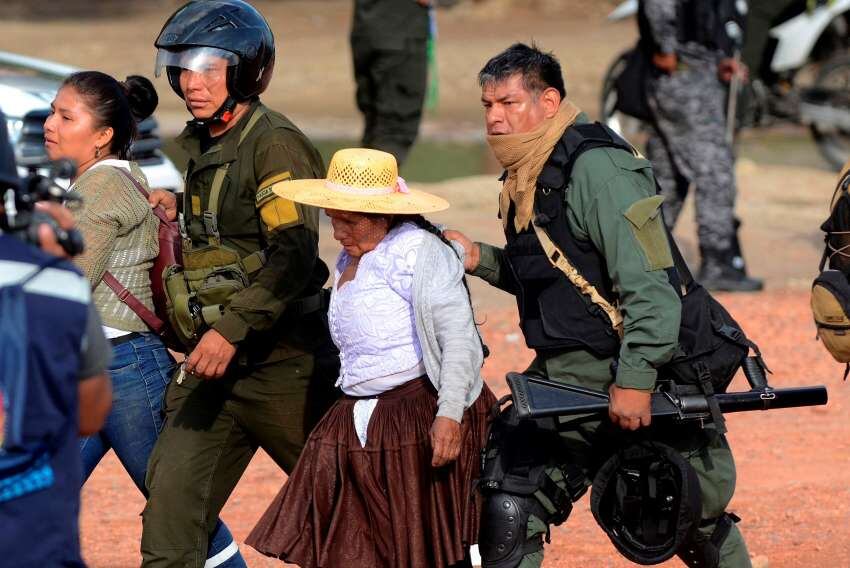 
Muchos de los manifestantes son campesinos que apoyan a Evo Morales | AFP
   