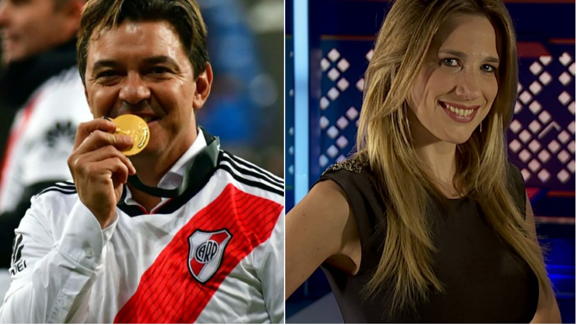 Marcelo Gallardo y Alina Moine