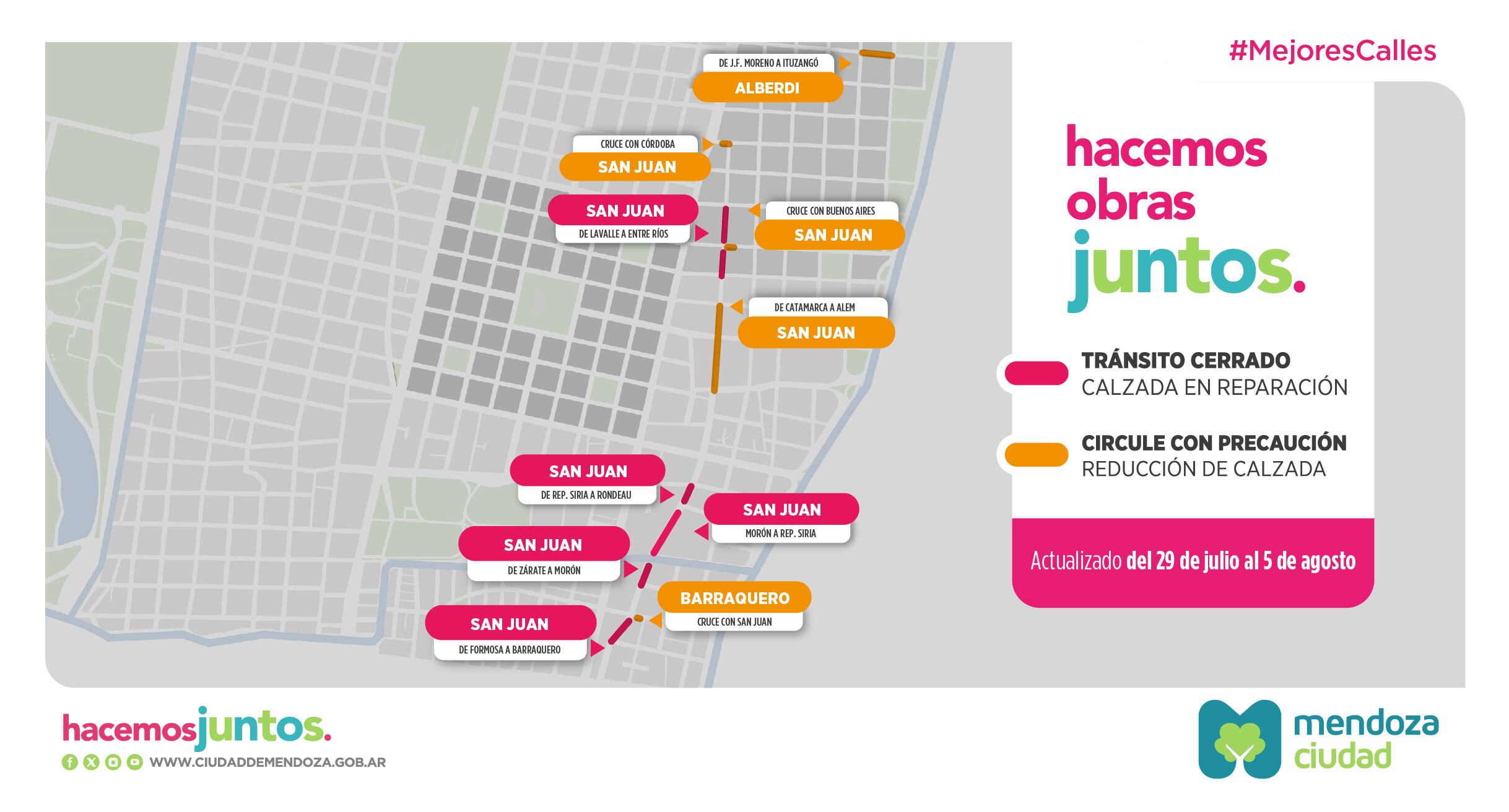 Atención automovilistas: Aysam inicia el recambio de cañerías en nuevo tramo de calle San Juan