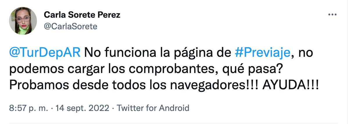 En el último día de compra hay múltiples quejas en redes por el colapso del sitio de Previaje.