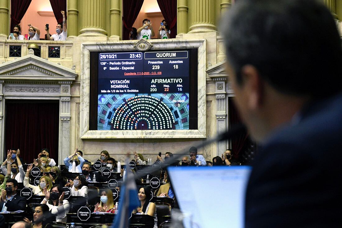 La Ley se aprobó en octubre en la cámara de diputados, con 200 votos afirmativos, 22 negativos y 16 abstenciones. (Prensa Diputados)