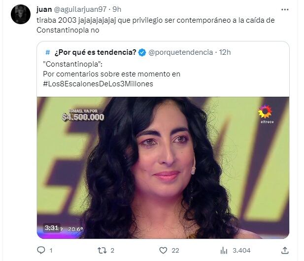 Memes por la caída de Constantinopla en "Los 8 escalones" (X)