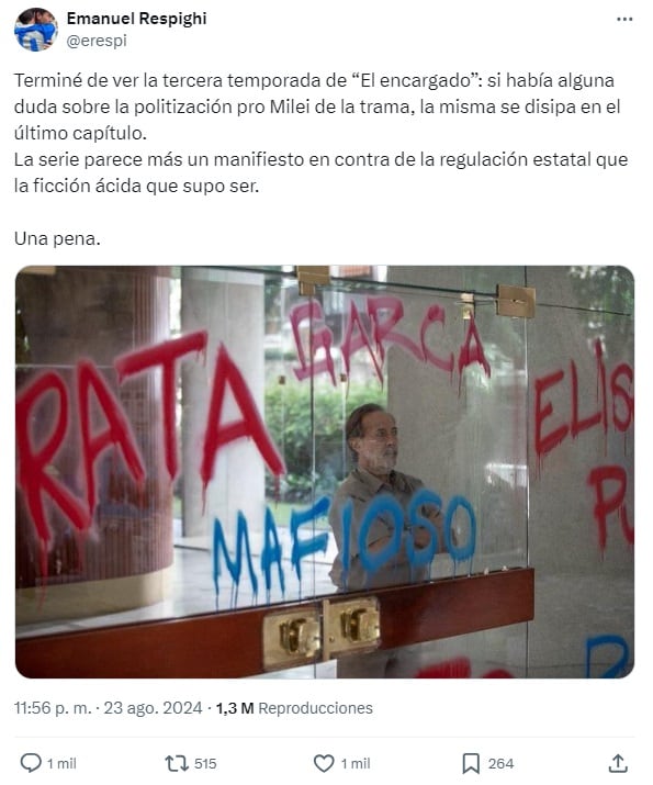 Polémica en las redes sociales por el final de "El Encargado 3" (X)