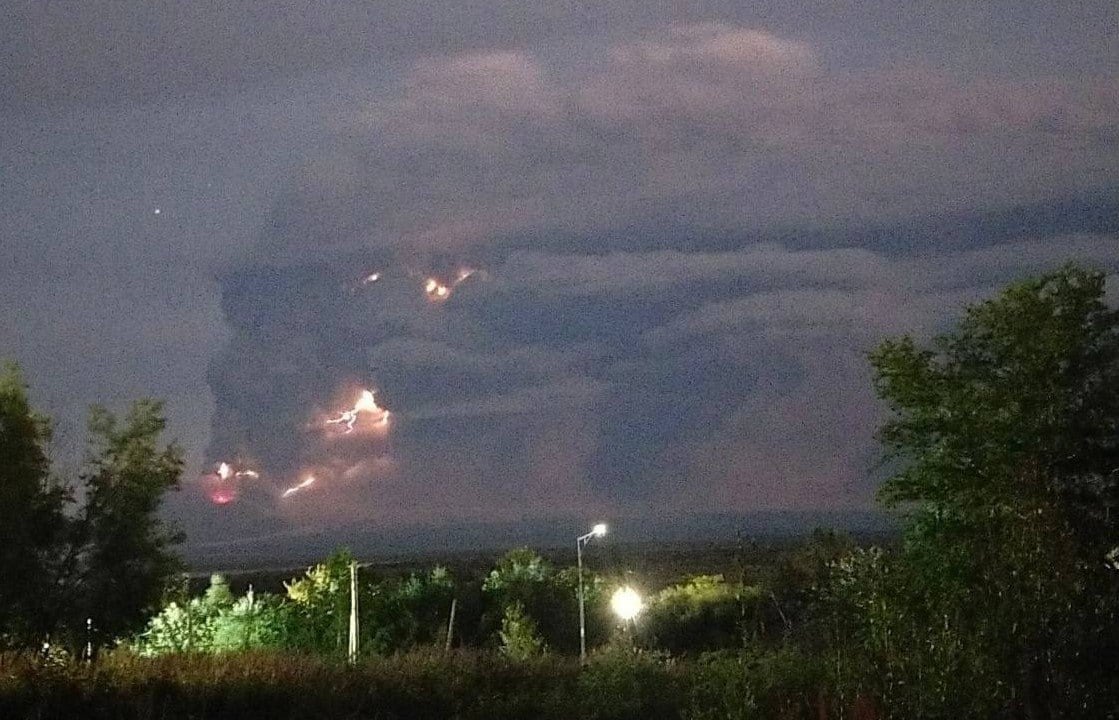 El volcán Shiveluch en erupción en Rusia. Captura: X