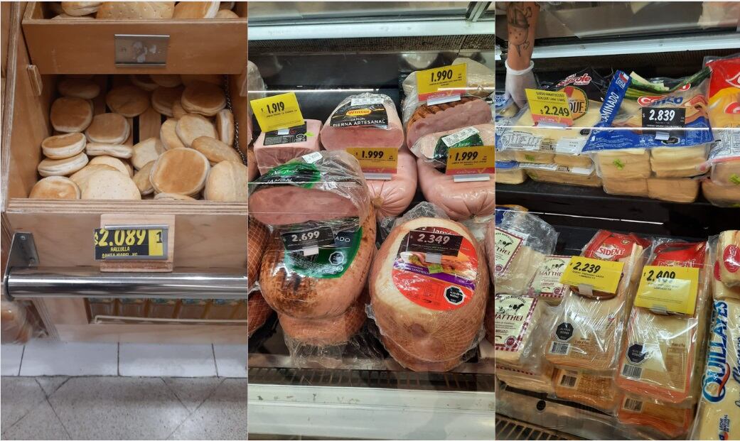 Precios de comida en supermercado de Reñaca, Chile (diciembre de 2023) / NN