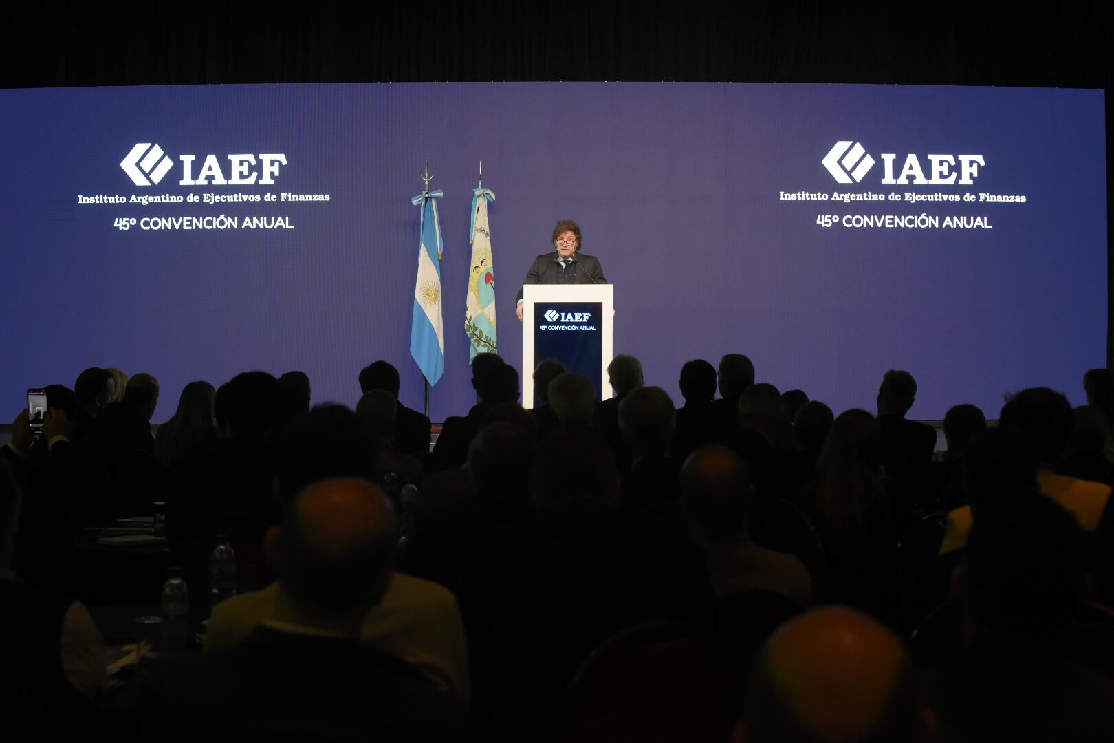 Javier Milei en Mendoza para el cierre de la 45° Convención del IAEF. Foto: Gentileza