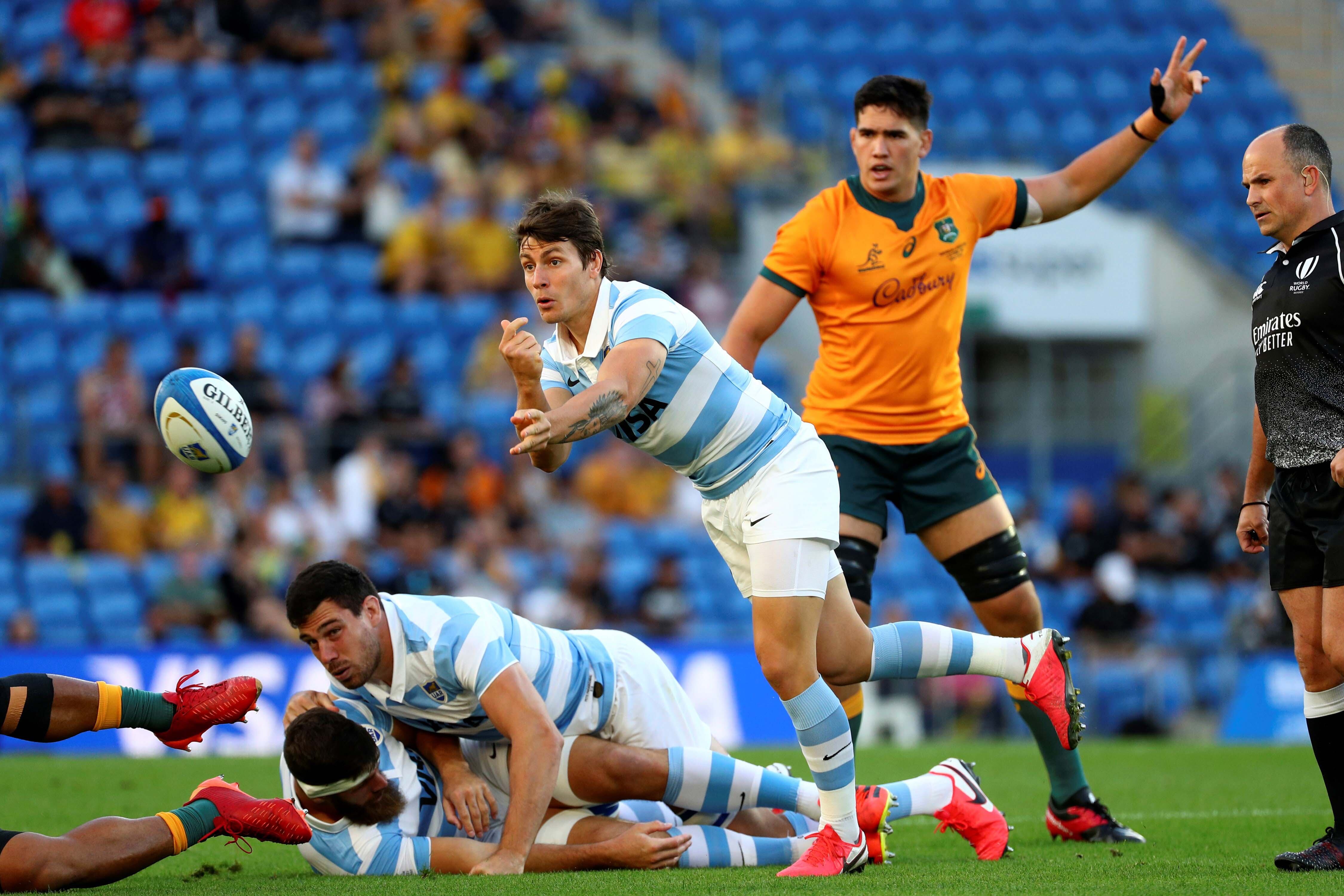 El mendocino Gonzalo Bertranou, medio scrum argentino. 