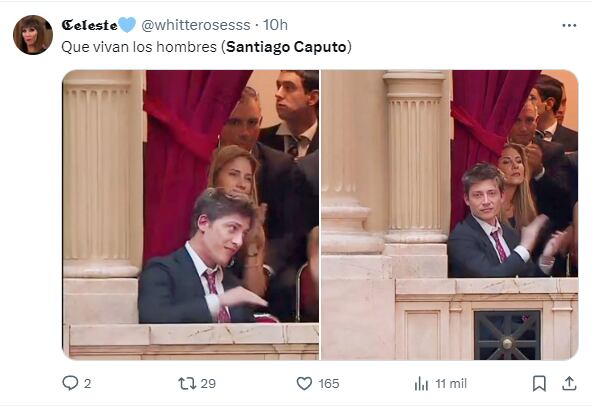 Memes y comentarios por la presencia de Santiago Caputo