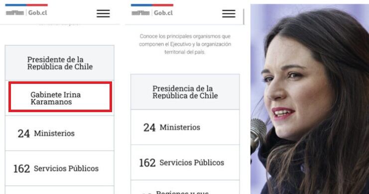 Escándalo en Chile con el "Gabinete Irina Karamanos"