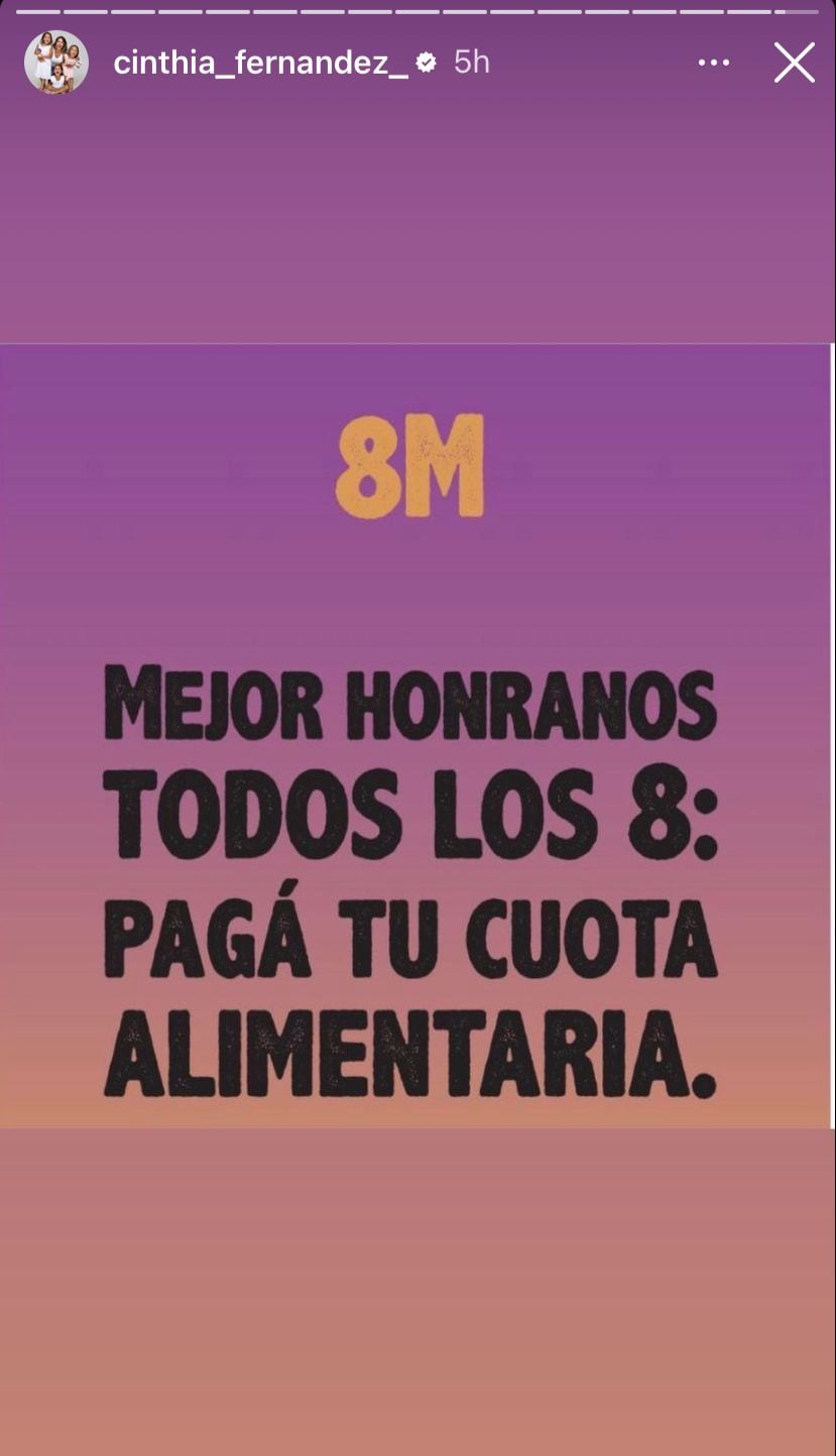 Famosas argentinas se sumaron al 8M.