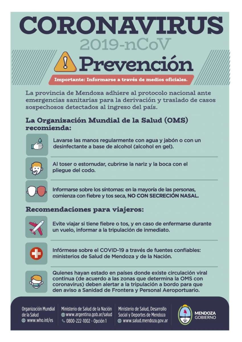 
Desde el gobierno provincial recomendaron a la población informarse únicamente por medio de fuentes oficiales. | Gobierno de Mendoza
   