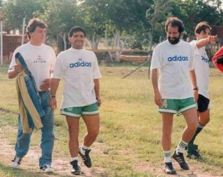 
    Maradona y Fren en Mandiyú de Corrientes. / Gentileza.
   