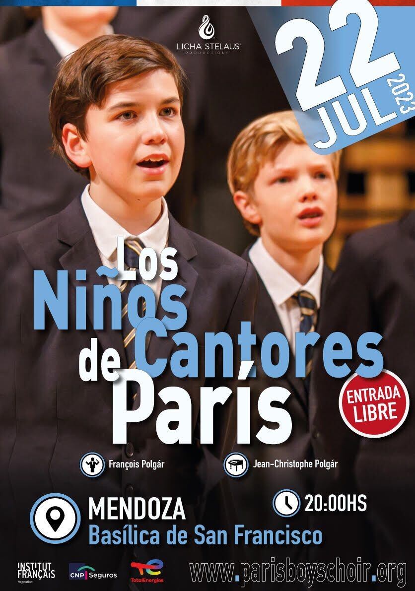 Los Niños Cantores de París llegan a Mendoza y darán un concierto único en la Basílica de San Francisco. Foto: prensa los Niños Cantores de París. 