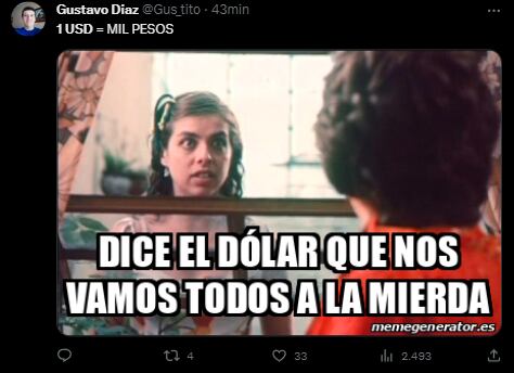 Los memes que compartieron algunos usuarios en X, antes conocida como Twitter. Foto: captura de pantalla.