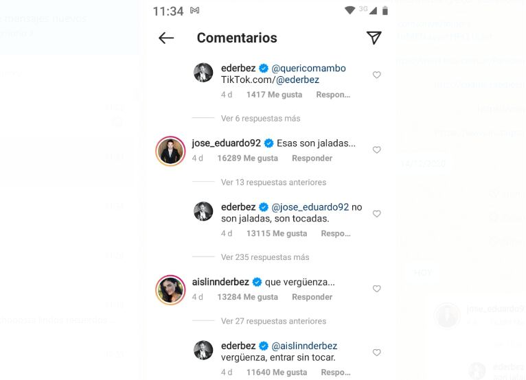 Aislinn Derbez y su comentario en Instagram