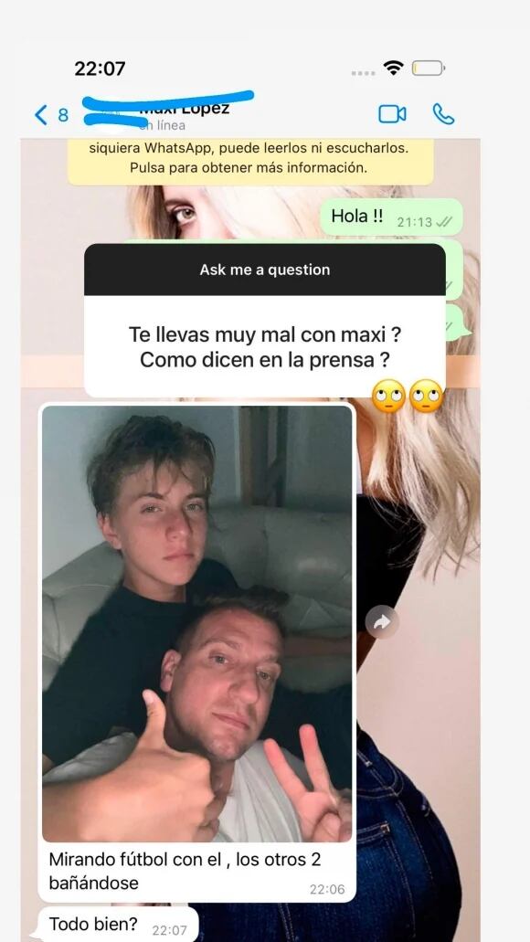 La charla de Maxi y Wanda