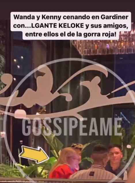 Wanda Nara y L-Gante, cenaron juntos.