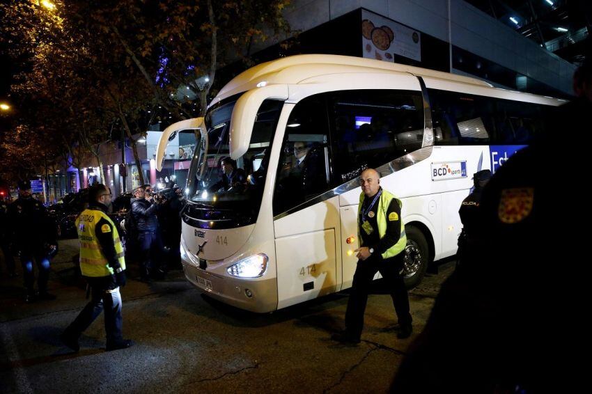 
La llegada de River al Bernabéu. | Web
   