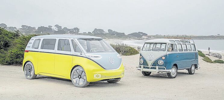 
La simpática y versátil Kombi devino en el Volkswagen I.D. Buzz. | Gentileza
   