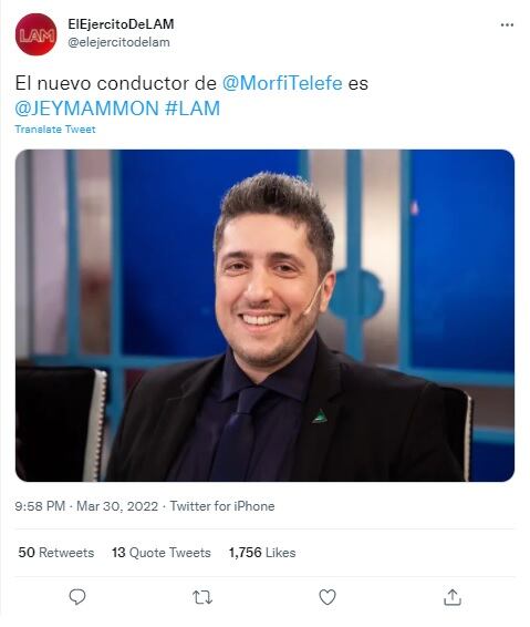 Jey Mamón será el conductor de La Peña de Morfi